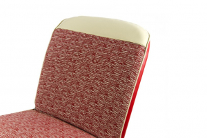 Čalúnenia sedačiek - látkové červeno biele